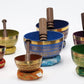 Set of Seven High Sided Tibetan Singing Bowl