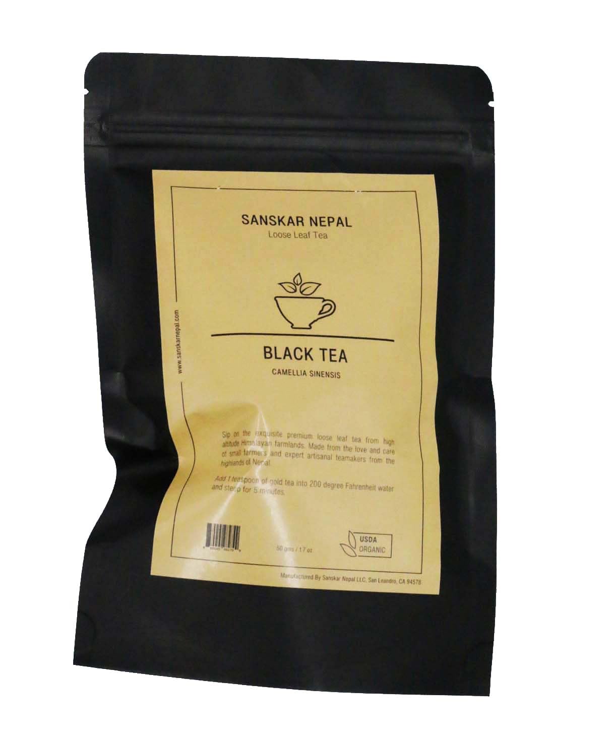 SANSKAR NEPAL Himalayan Black Tea Loose Leaf - 50 gms/1.7 oz - 25+ cups - High Altitude Nepali Tea