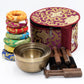Set of Seven High Sided Tibetan Singing Bowl