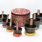Set of Seven High Sided Tibetan Singing Bowl