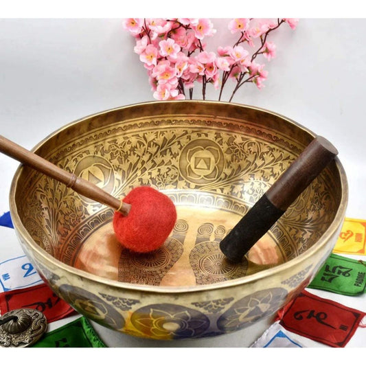 Large Etched Singing Bowls