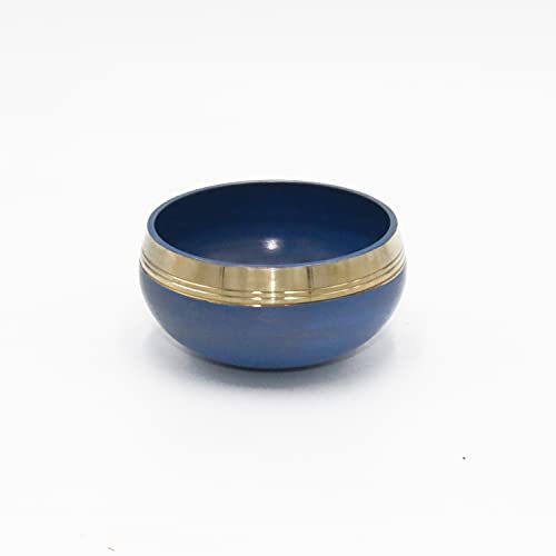 Singing Bowl - For Meditation, Yoga, Sound Therapy, Spiritual Healing, Prayer, Relaxation, Gift (Blue)