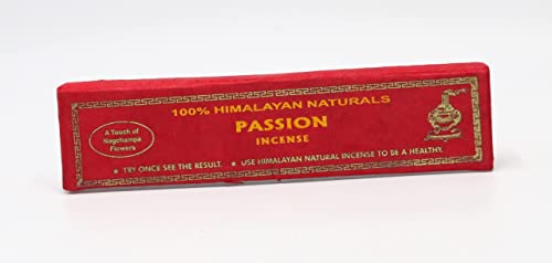 Himalayan Natural Series - for Meditation, Yoga, Prayer, Aromatic Medicine, Stress Reliever, Calmness (Passion Incense)