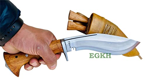 Authentic Kukri - 8" Iraqi Operation Issue Blade - Traditional Hand Forged Full Tang - EGKH Factory Outlet in Nepal - Ready to use Outdoor Knives - Balance water tempered - High Carbon Steel