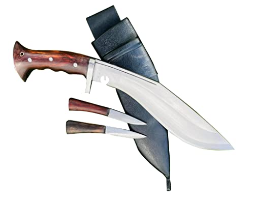 10" 2 Fuller Full Tang Bush Crafting Kukri - Authentic Farming Khukuri Blade - EGKH Factory Outlet in Nepal - Ready to use Outdoor Knives - Balance water tempered - High Carbon Steel