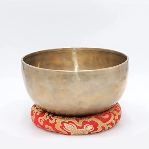 Tibetan Healing Singing Bowl - Handmade, For Meditation, Yoga, Sound Therapy, Spiritual Healing, Prayer, Mind and Body Relaxation, Good Wellbeing (8.1")