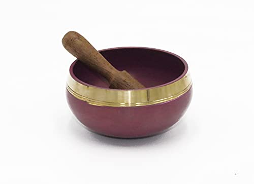 Singing Bowl - For Meditation, Yoga, Sound Therapy, Spiritual Healing, Prayer, Relaxation, Gift (Dark Purple)