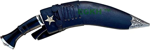 Kukri Manufacture - 11" BSI Historical Khukuri - Traditional Hand Forged Full Tang Sharpen Blade - EGKH Outdoor Knives - Balance water tempered - High Carbon Steel