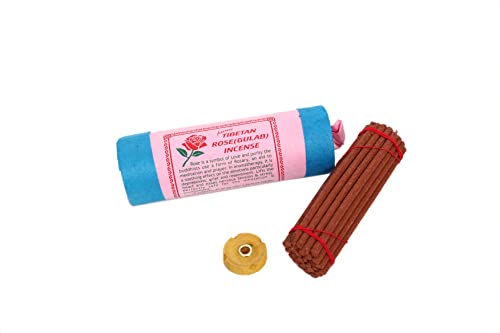 Ancient Tibetan Rose Incense-for Meditation, Yoga, Great Aroma, Good Vibes, Prayer, Worship (Bundle of Three)