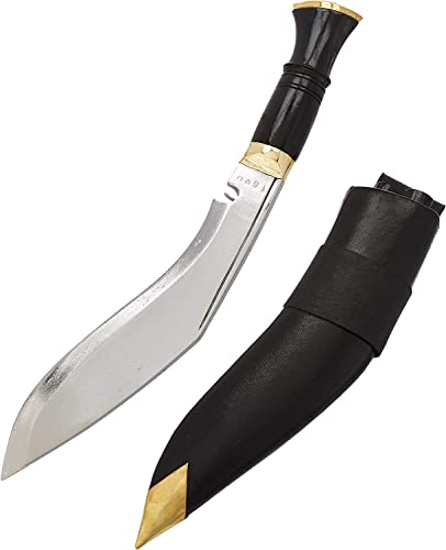 Nepal Army Kukri - Authentic Hand - Hammered Hand Forged Historical High Carbon Steel 9” Blade Khukuri Knives - EGKH Factory Outlet in Nepal - Ready to use Outdoor - Balance water tempered -