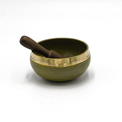 Singing Bowl - For Meditation, Yoga, Sound Therapy, Spiritual Healing, Prayer, Relaxation, Gift (Yellow)