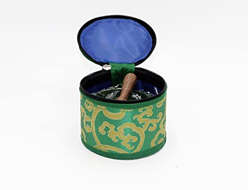 Singing Bowl - For Meditation, Yoga, Sound Therapy, Spiritual Healing, Prayer, Relaxation, Gift (Green)