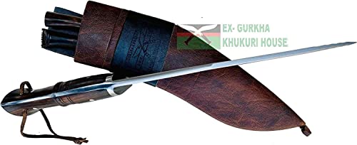 12” 5 fullers Blade Full Tang Heavy Work Kukri - Farmer Bush Crafting Blade Knives - Hand Forged EGKH Factory Outlet in Nepal - Ready to use Outdoor Camping Khukuri - Balance water tempered