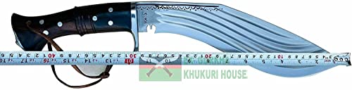 12” 5 fullers Blade Full Tang Heavy Work Kukri - Farmer Bush Crafting Blade Knives - Hand Forged EGKH Factory Outlet in Nepal - Ready to use Outdoor Camping Khukuri - Balance water tempered