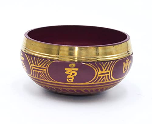 Tibetan Colored Singing Bowl Set-For Meditation, Yoga, Sound Therapy, Spiritual Healing, Prayer, Mind and Body Relaxation (3")