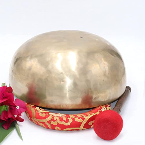 Tibetan Healing Singing Bowl - Handmade, For Meditation, Yoga, Sound Therapy, Spiritual Healing, Prayer, Mind and Body Relaxation, Good Wellbeing (10.5")