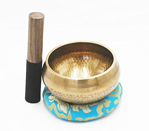 Tibetan Singing Bowl Set-For Meditation, Yoga, Sound Therapy, Spiritual Healing, Prayer, Mind and Body Relaxation (4.5")