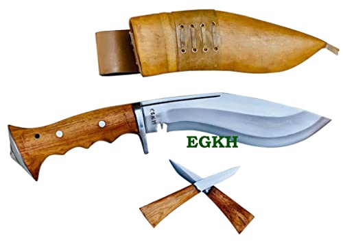 Authentic Kukri - 8" Iraqi Operation Issue Blade - Traditional Hand Forged Full Tang - EGKH Factory Outlet in Nepal - Ready to use Outdoor Knives - Balance water tempered - High Carbon Steel