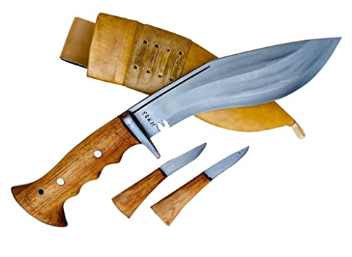 Authentic Kukri - 8" Iraqi Operation Issue Blade - Traditional Hand Forged Full Tang - EGKH Factory Outlet in Nepal - Ready to use Outdoor Knives - Balance water tempered - High Carbon Steel