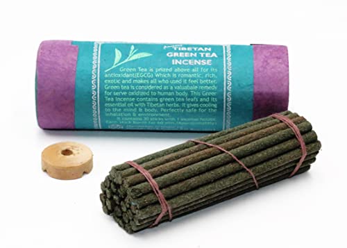 Ancient Tibetan Green Tea Incense - for Mediation, Yoga, Prayer, Aromatic Medicine, Stress Reliever, Calmness