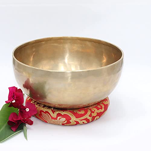 Tibetan Healing Singing Bowl - Handmade, For Meditation, Yoga, Sound Therapy, Spiritual Healing, Prayer, Mind and Body Relaxation, Good Wellbeing (7.5")