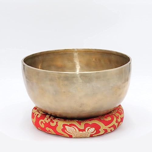 Tibetan Healing Singing Bowl - Handmade, For Meditation, Yoga, Sound Therapy, Spiritual Healing, Prayer, Mind and Body Relaxation, Good Wellbeing (11")