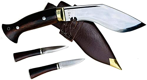 6" Super Mini Jungle Kitchen Kukri - Hand Forged EGKH Factory Outlet in Nepal - Ready to use Outdoor Knives - Balance water tempered Edge Khukuri - Full Tang High Carbon Steel Blade