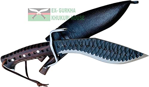 8" Custom Made Farmer Rust free Kukri - Traditional Hand Forged Blade - Everyday Heavy Duty Full Tang - EGKH Outdoor Knives - Balance water tempered for daily Work