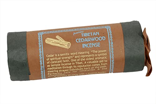 Ancient Tibetan Cedarwood Incense - for Mediation, Yoga, Prayer, Aromatic Medicine, Stress Reliever, Calmness