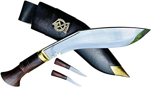 Service Kukri - 9" Nepal Police Official Issue Blade - Authentic Hand Forged EGKH Factory Outlet in Nepal - Ready to use Outdoor Knives - Balance water tempered Edge Khukuri