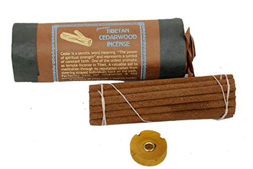 Ancient Tibetan Cedarwood Incense - for Mediation, Yoga, Prayer, Aromatic Medicine, Stress Reliever, Calmness