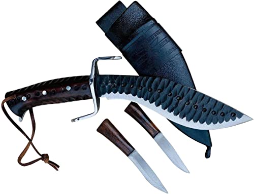 8" Custom Made Farmer Rust free Kukri - Traditional Hand Forged Blade - Everyday Heavy Duty Full Tang - EGKH Outdoor Knives - Balance water tempered for daily Work