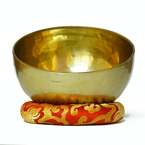 Tibetan Healing Singing Bowl - Handmade, For Meditation, Yoga, Sound Therapy, Spiritual Healing, Prayer, Mind and Body Relaxation, Good Wellbeing (10")