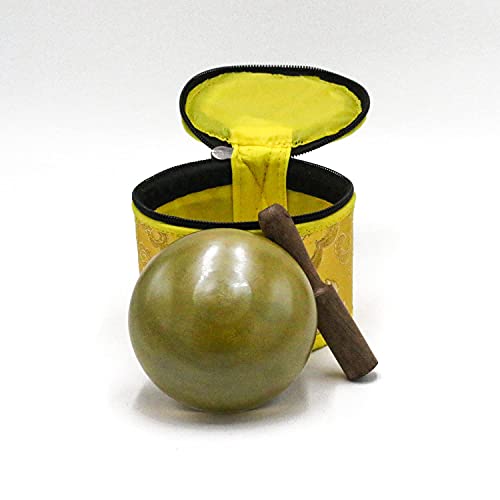 Singing Bowl - For Meditation, Yoga, Sound Therapy, Spiritual Healing, Prayer, Relaxation, Gift (Yellow)