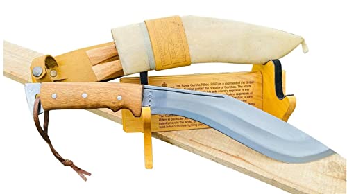 11" Afghan Official Issued Kukri - Standard Size Official Issued Blade - Traditional Hand Forged Full Tang - EGKH Factory Outlet in Nepal - Ready to use Outdoor Knives - Balance water tempered