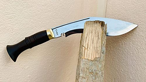 Service Kukri - 9" Nepal Police Official Issue Blade - Authentic Hand Forged EGKH Factory Outlet in Nepal - Ready to use Outdoor Knives - Balance water tempered Edge Khukuri