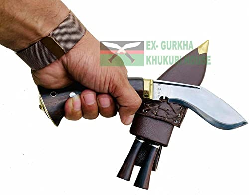 6" Super Mini Jungle Kitchen Kukri - Hand Forged EGKH Factory Outlet in Nepal - Ready to use Outdoor Knives - Balance water tempered Edge Khukuri - Full Tang High Carbon Steel Blade