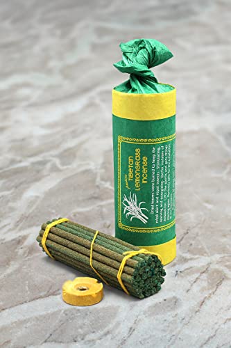 Ancient Tibetan Lemongrass Incense - for Mediation, Yoga, Prayer, Aromatic Medicine, Stress Reliever, Calmness