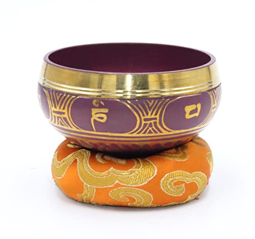 Tibetan Colored Singing Bowl Set-For Meditation, Yoga, Sound Therapy, Spiritual Healing, Prayer, Mind and Body Relaxation (3")