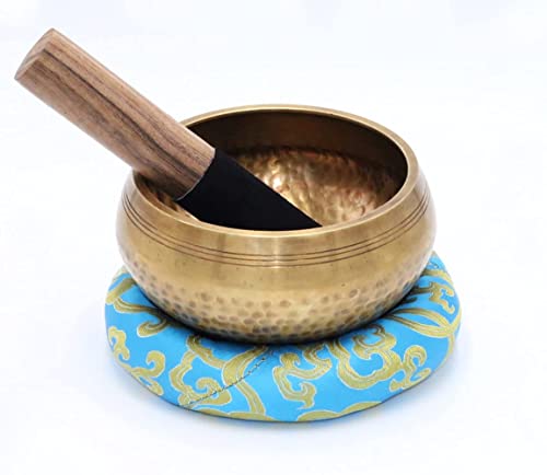 Tibetan Singing Bowl Set-For Meditation, Yoga, Sound Therapy, Spiritual Healing, Prayer, Mind and Body Relaxation (4.5")