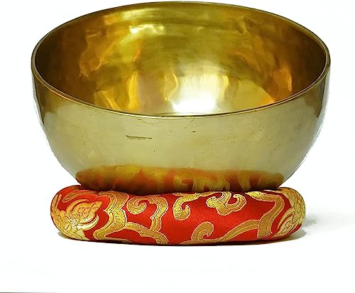 Tibetan Healing Singing Bowl - Handmade, For Meditation, Yoga, Sound Therapy, Spiritual Healing, Prayer, Mind and Body Relaxation, Good Wellbeing (12")