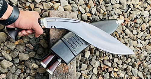 Kukri Wholesale - 13" Authentic 2 Fullers Full Tang Blade - Traditional Historic Khukuri - Hand Forged EGKH Balance water tempered Edge Knives - High Carbon Steel Bush Crafting