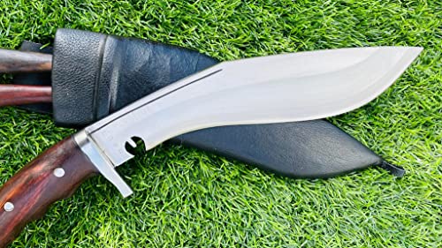 10" 2 Fuller Full Tang Bush Crafting Kukri - Authentic Farming Khukuri Blade - EGKH Factory Outlet in Nepal - Ready to use Outdoor Knives - Balance water tempered - High Carbon Steel