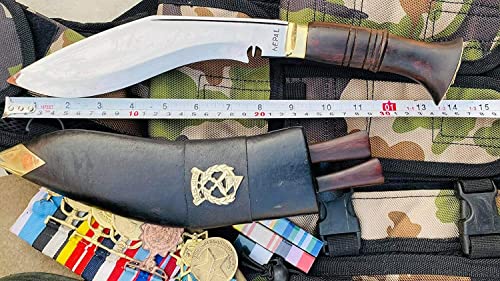 Service Kukri - 9" Nepal Police Official Issue Blade - Authentic Hand Forged EGKH Factory Outlet in Nepal - Ready to use Outdoor Knives - Balance water tempered Edge Khukuri