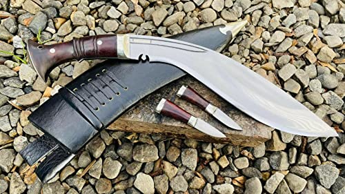 Kukri Wholesale - 13" Authentic 2 Fullers Full Tang Blade - Traditional Historic Khukuri - Hand Forged EGKH Balance water tempered Edge Knives - High Carbon Steel Bush Crafting