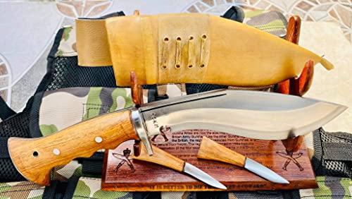 Authentic Kukri - 8" Iraqi Operation Issue Blade - Traditional Hand Forged Full Tang - EGKH Factory Outlet in Nepal - Ready to use Outdoor Knives - Balance water tempered - High Carbon Steel