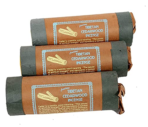 Ancient Tibetan Cedarwood Incense - for Mediation, Yoga, Prayer, Aromatic Medicine, Stress Reliever, Calmness