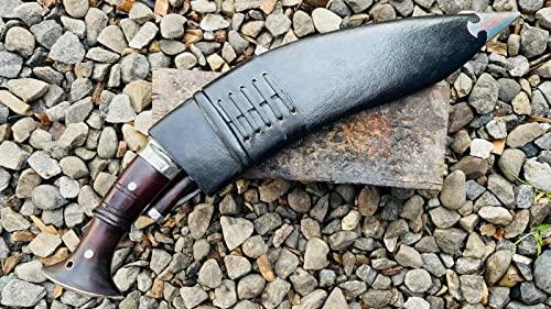 Kukri Wholesale - 13" Authentic 2 Fullers Full Tang Blade - Traditional Historic Khukuri - Hand Forged EGKH Balance water tempered Edge Knives - High Carbon Steel Bush Crafting