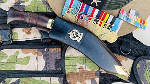 Service Kukri - 9" Nepal Police Official Issue Blade - Authentic Hand Forged EGKH Factory Outlet in Nepal - Ready to use Outdoor Knives - Balance water tempered Edge Khukuri