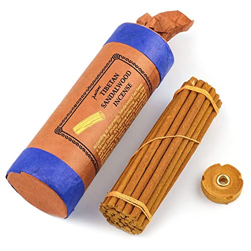 Ancient Tibetan Sandalwood Incense - for Mediation, Yoga, Prayer, Aromatic Medicine, Stress Reliever, Calmness (Bundle of Three)